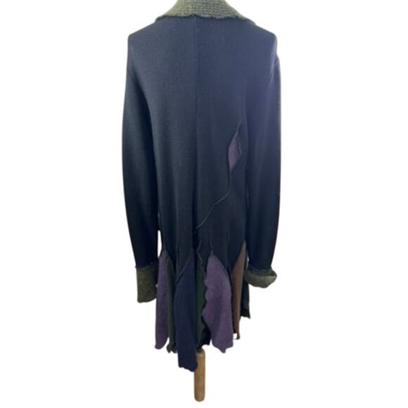 NO TAG- Wool Blend Mixed Materials Sweater Tulip Hem PLZ READ,FINAL SALE! Goth - Picture 4 of 14